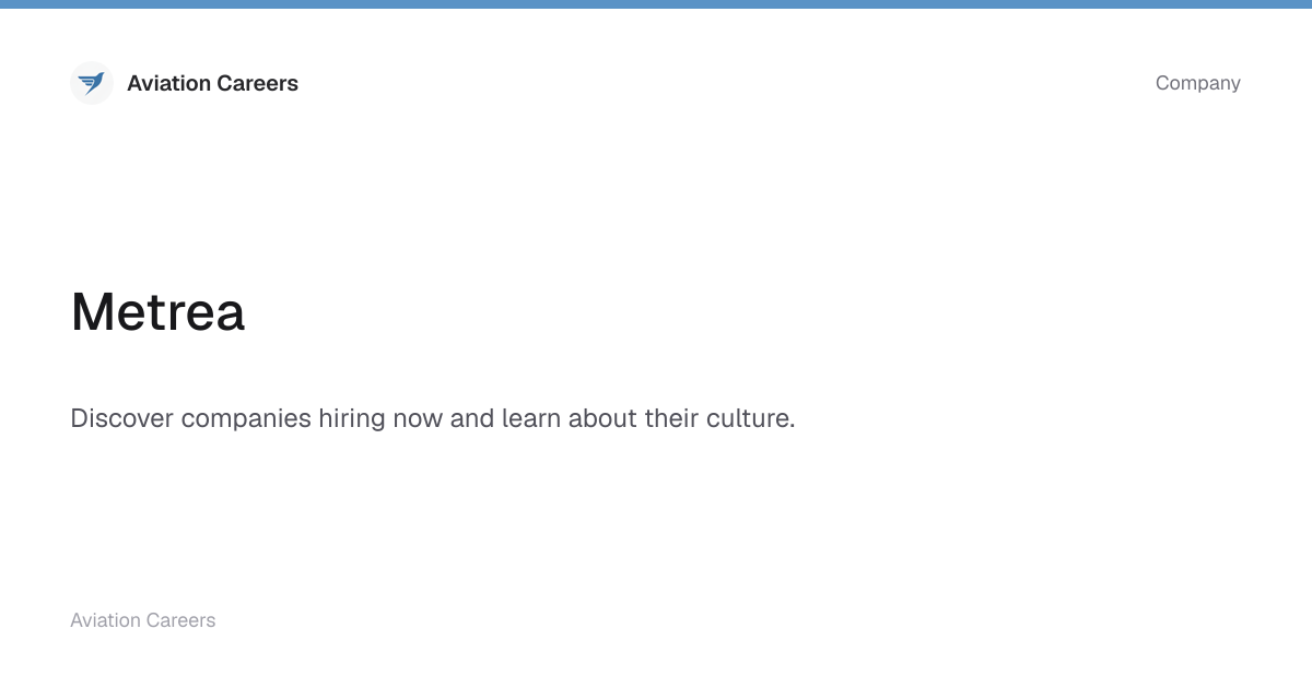 Metrea | Aviation Careers